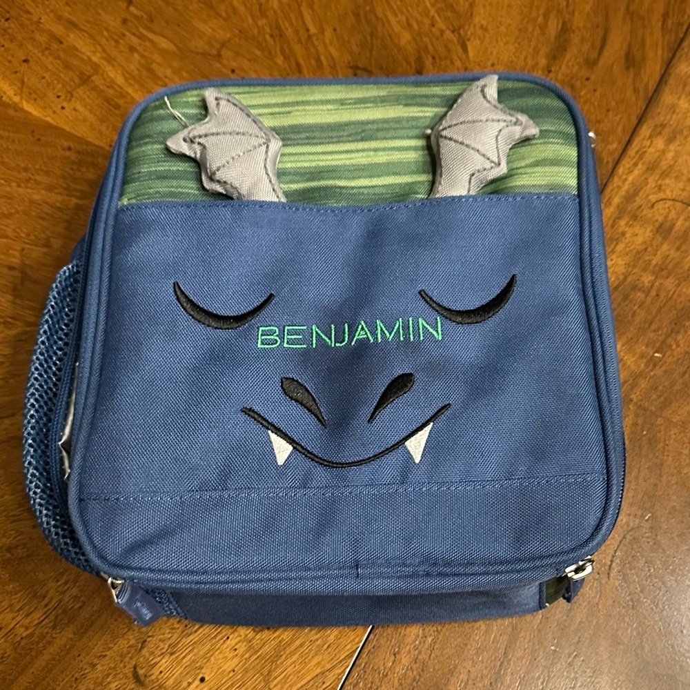 Pottery Barn Kids Blue Dragon Lunch Bag